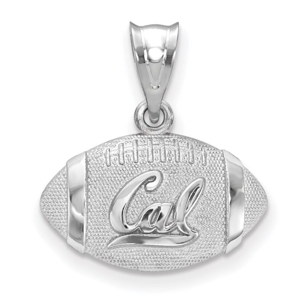 Sterling Silver U. of California Berkeley MD Domed Football Pendant